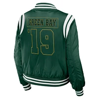 Veste aviateur entièrement zippée WEAR by Erin Andrews Green Bay Packers pour femme