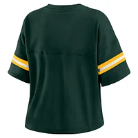 T-shirt à col en V blocs de couleurs vert Green Bay Packers pour femme WEAR by Erin Andrews