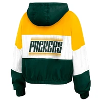 Veste coupe-vent entièrement zippée à blocs de couleurs pour femme WEAR by Erin Andrews Green Bay Packers