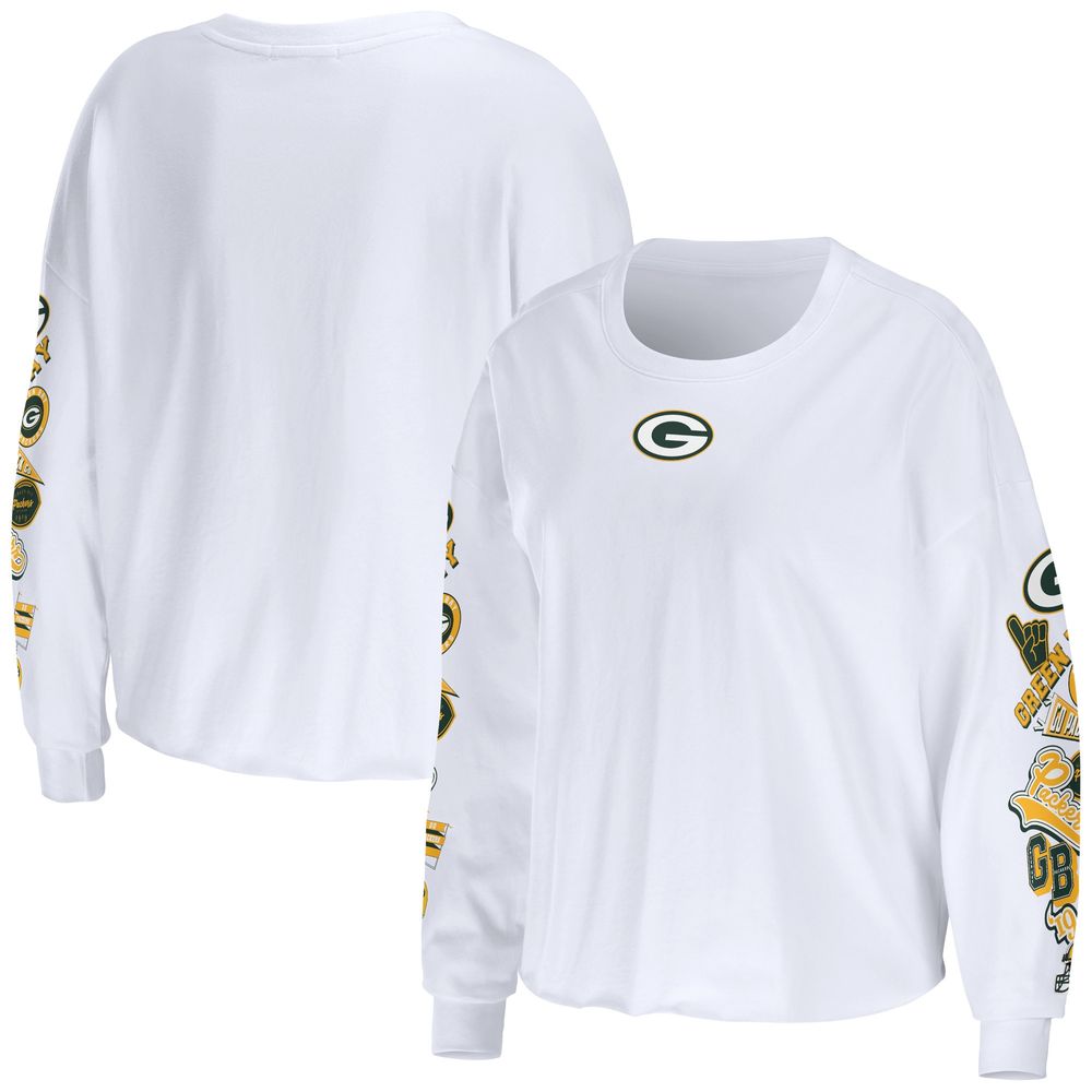 Green Bay Packers Gray & Green Youth Gridiron Raglan Long Sleeve T