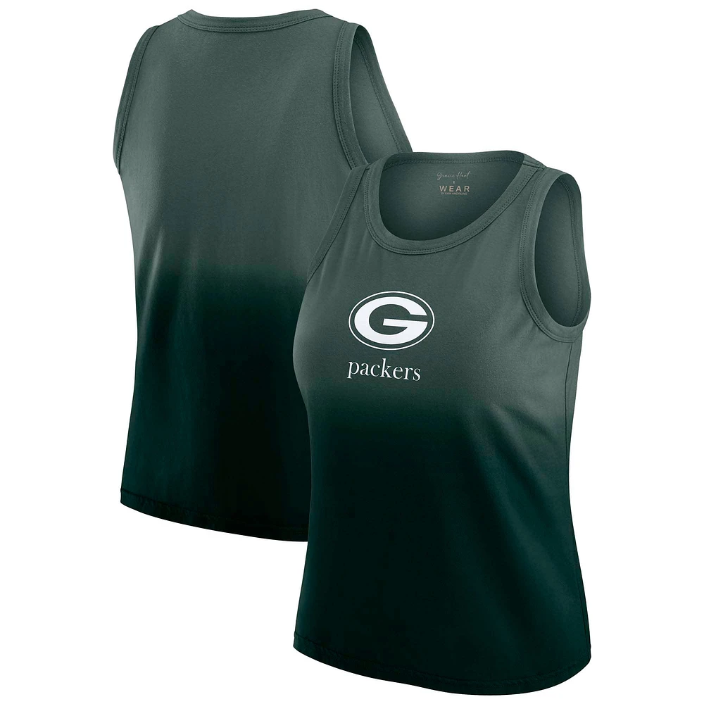 Débardeur vert ombré Green Bay Packers pour femme WEAR by Erin Andrews x Gracie Hunt