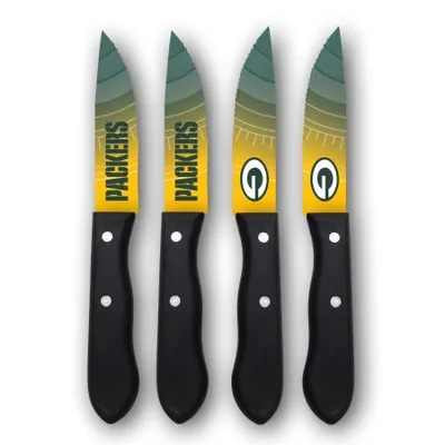 Green Bay Packers Woodrow 4-Piece Stainless Steel Steak Knife Set