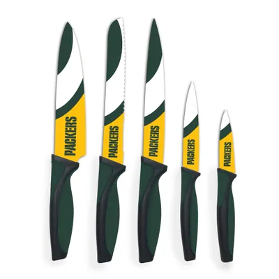 Green Bay Packers Woodrow 5-Piece Stainless Steel Cutlery Knife Set