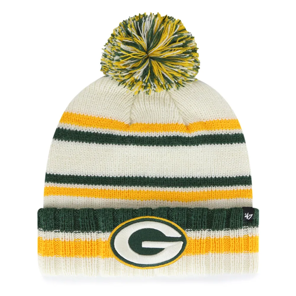 Fanatics Branded Heather Gray Green Bay Packers Cuffed Knit Hat with Pom