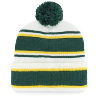 Bonnet en tricot à revers Stripling pour jeunes '47 White Green Bay Packers avec pompon