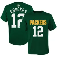 Men's Nike Aaron Rodgers White Green Bay Packers Player Name & Number T-Shirt