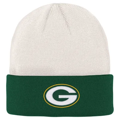 New Era Men's Green Green Bay Packers Historic Logo Knit Trapper Hat