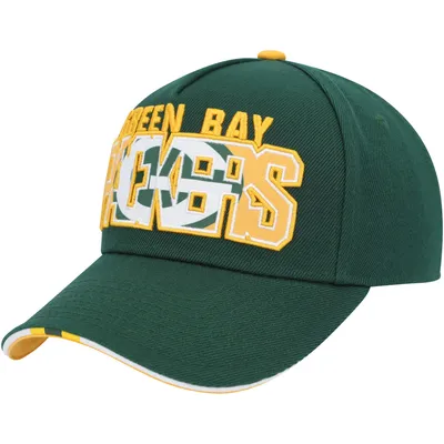 Green Bay Packers Youth On Trend Precurved A-Frame Snapback Hat - Green