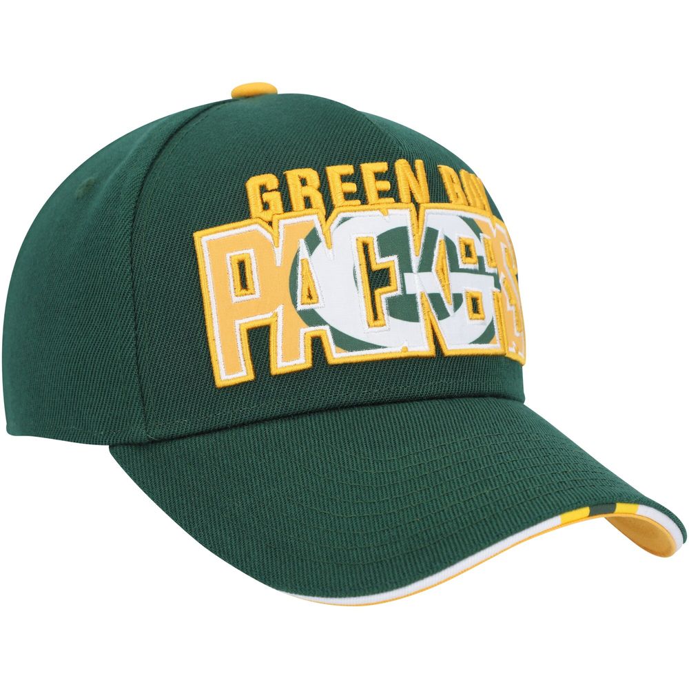 Youth Green Bay Packers on Trend Precurved A-Frame Snapback Hat