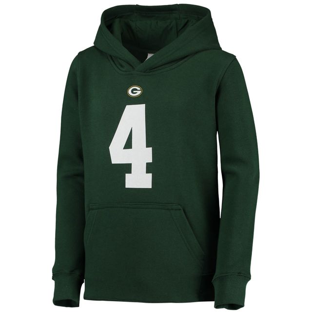 Youth Mitchell & Ness Brett Favre Green Green Bay Packers Retired Player  Name & Number Pullover Hoodie