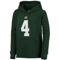 Youth Mitchell & Ness Brett Favre Green Bay Packers Retired Player Name Number Pullover Hoodie