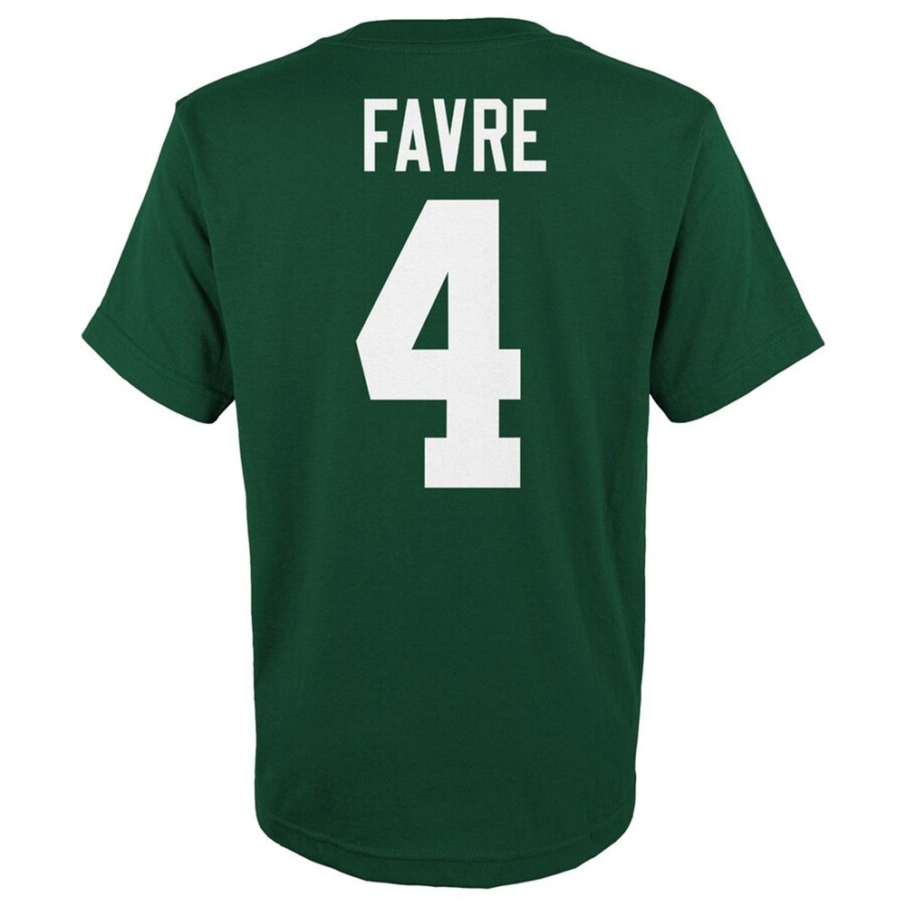 Mitchell & Ness Youth Mitchell & Ness Brett Favre Green Bay Packers Retired  Retro Player Name Number T-Shirt