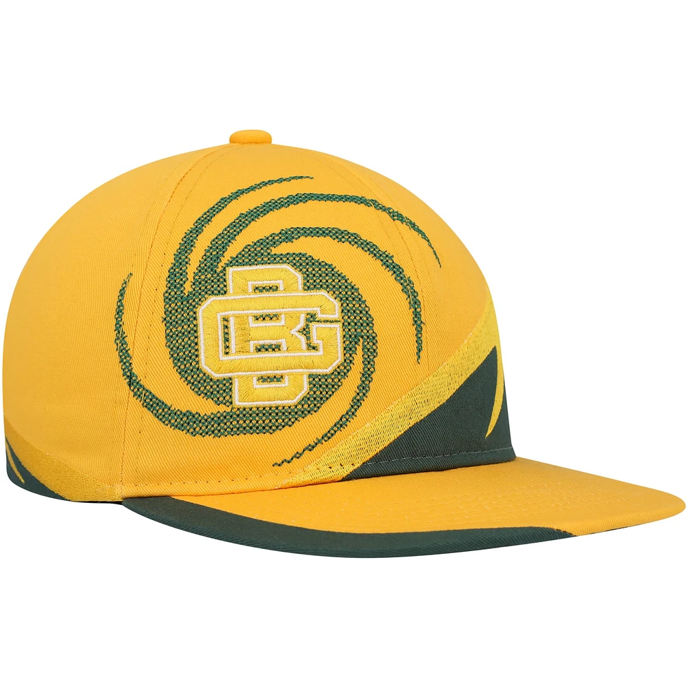 Casquette Snapback spirale or/vert Green Bay Packers Mitchell & Ness pour jeune