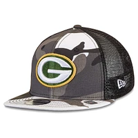 Youth New Era Camo/Black Green Bay Packers Trucker 9FIFTY Snapback Hat