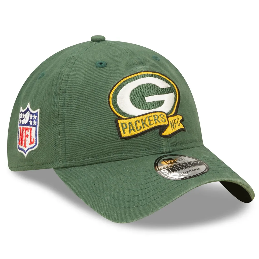 Men's New Era Black Green Bay Packers 2022 Sideline Adjustable 9TWENTY Hat