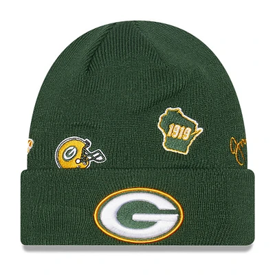 NWE PAC GREEN NFL Junior IDENTITY CUFFED KNIT HATYTHNIT
