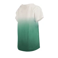 Youth New Era Green Bay Packers Multi Logo Ombre V-Neck T-Shirt