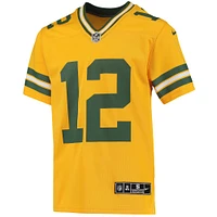 Maillot de jeu d'équipe inversé Nike Aaron Rodgers Gold Green Bay Packers pour jeune