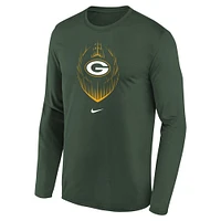 T-shirt à manches longues Nike Green Bay Packers Legend Icon pour jeunes