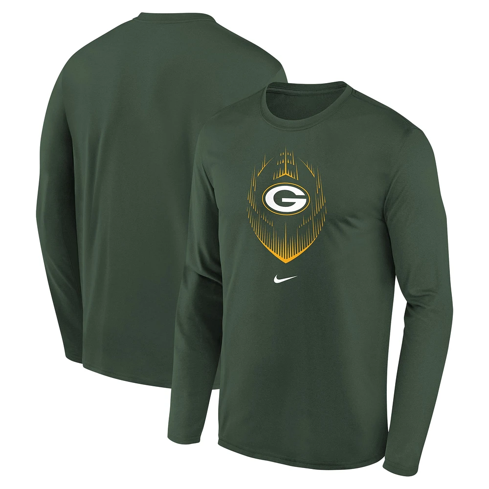 Youth Nike Green Bay Packers Legend Icon Long Sleeve T-Shirt