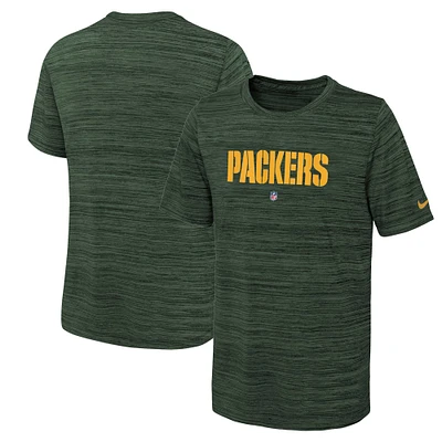 T-shirt Nike Green Bay Packers Team Sideline Velocity Performance pour jeune