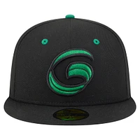 Men's New Era  Black Greensboro Grasshoppers Authentic Collection 59FIFTY Fitted Hat