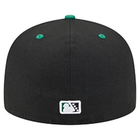 Men's New Era  Black Greensboro Grasshoppers Authentic Collection 59FIFTY Fitted Hat