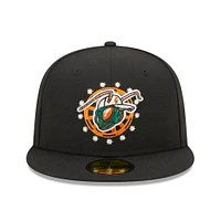 Men's New Era Black Greensboro Grasshoppers Marvel x Minor League 59FIFTY Fitted Hat