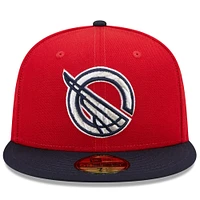 Men's New Era Red/Navy Greenville Drive Marvel x Minor League 59FIFTY Fitted Hat