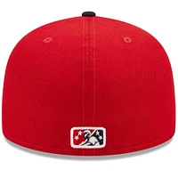 Men's New Era Red/Navy Greenville Drive Marvel x Minor League 59FIFTY Fitted Hat