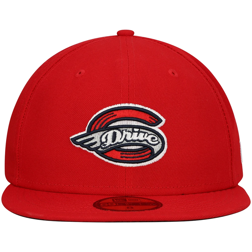 Men's New Era Red Greenville Drive Authentic Collection Team Home 59FIFTY Fitted Hat