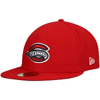 Men's New Era Red Greenville Drive Authentic Collection Team Home 59FIFTY Fitted Hat