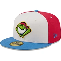 Casquette ajustée 59FIFTY Ranas De Rio Copa La Diversion New Era blanche/bleue pour homme