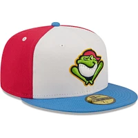 Casquette ajustée 59FIFTY Ranas De Rio Copa La Diversion New Era blanche/bleue pour homme