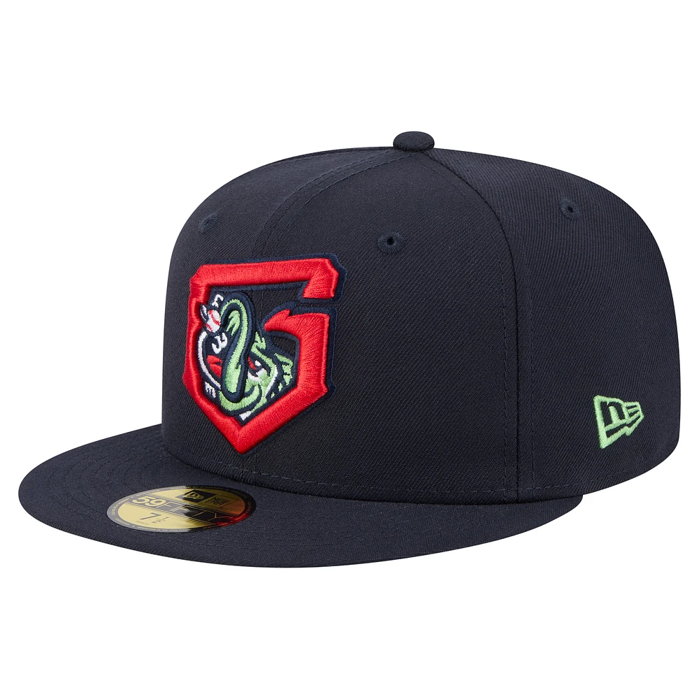 Men's New Era  Navy Gwinnett Stripers Authentic Collection 59FIFTY Fitted Hat