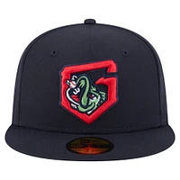 Men's New Era  Navy Gwinnett Stripers Authentic Collection 59FIFTY Fitted Hat