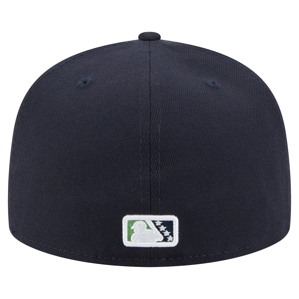 Men's New Era  Navy Gwinnett Stripers Authentic Collection 59FIFTY Fitted Hat