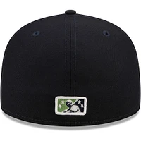 Casquette ajustée 59FIFTY pour homme New Era Navy Gwinnett Stripers Alternate Logo Authentic Collection