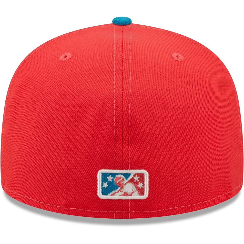 Men's New Era Red/Blue Xolos De Gwinnett Copa La Diversion 59FIFTY Fitted Hat