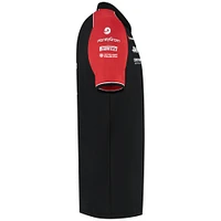 Men's Haas F1 Black Team Fitted Quarter-Zip Polo