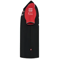 Men's Haas F1 Black Team Fitted Quarter-Zip Polo