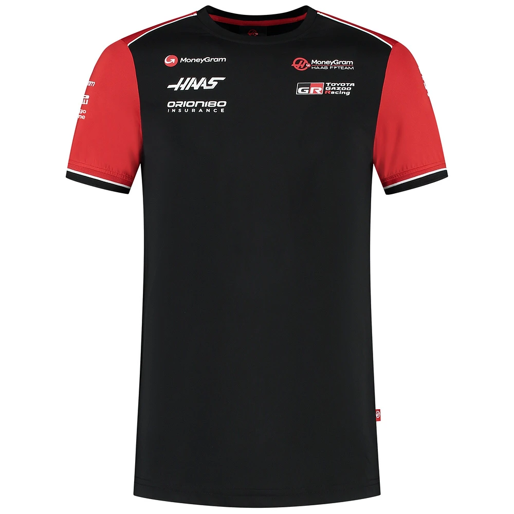 Men's Haas F1 Black Team Fitted T-Shirt