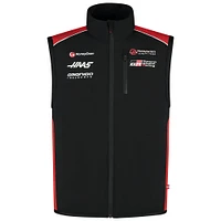 Men's Haas F1 Black Team Gilet Lightweight Full-Zip Vest