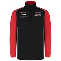 Men's Haas F1 Black Team Quarter-Zip Sweatshirt