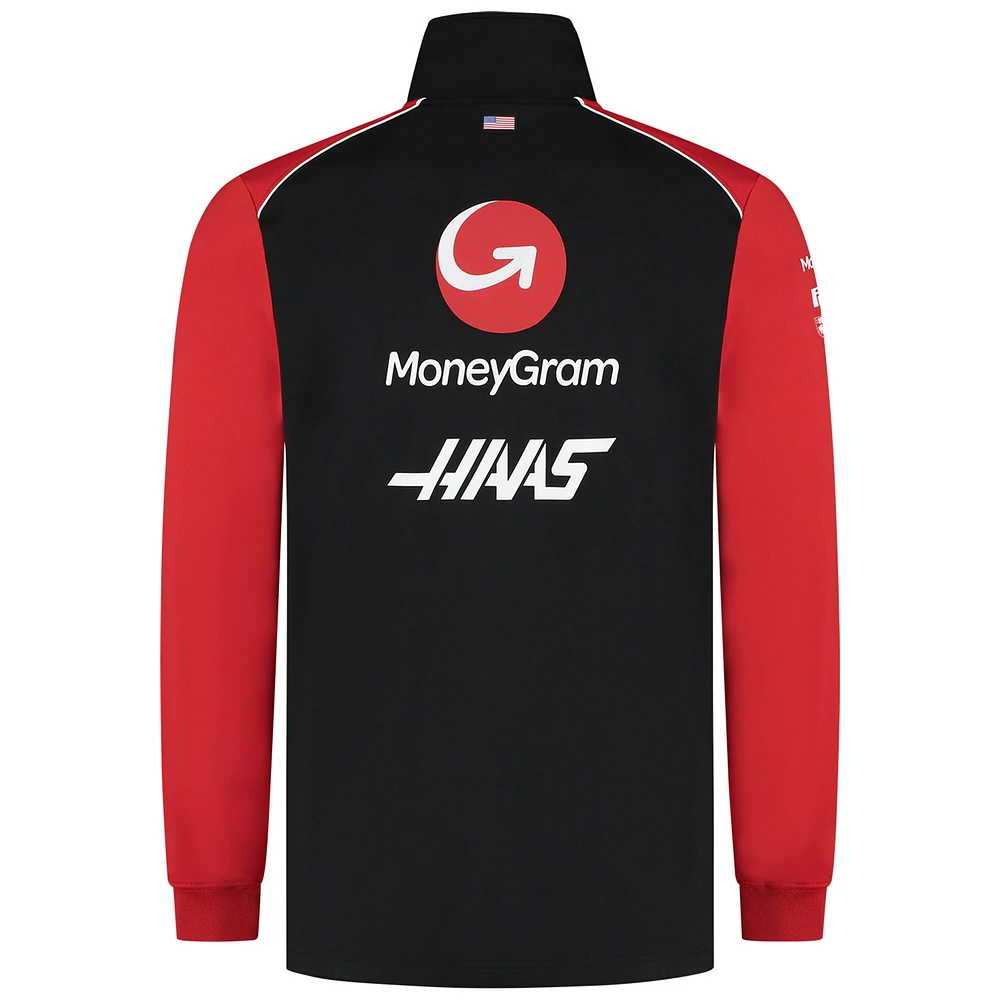 Men's Haas F1 Black Team Quarter-Zip Sweatshirt