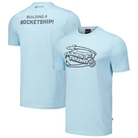 Men's  Light Blue Haas F1 Team Rocket Ship T-Shirt