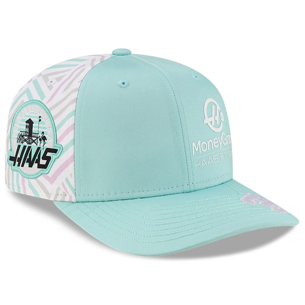 Casquette ajustable noire Kevin Magnussen Haas F1 Team 2025 Miami Grand Prix Driver numéro 9SEVENTY pour homme New Era