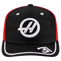 Casquette ajustable New Era Kevin Magnussen pour homme, réplique du pilote Haas F1 Team, camouflage noir 9SEVENTY