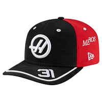 Casquette ajustable New Era Kevin Magnussen pour homme, réplique du pilote Haas F1 Team, camouflage noir 9SEVENTY