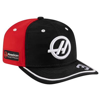 Casquette ajustable New Era Kevin Magnussen pour homme, réplique du pilote Haas F1 Team, camouflage noir 9SEVENTY